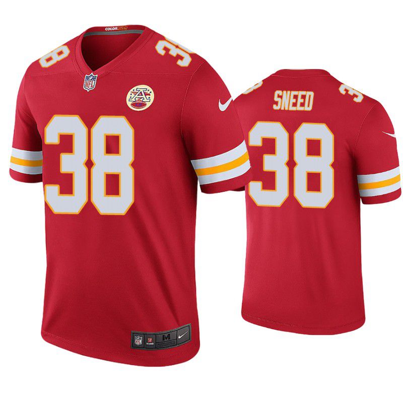 Men Kansas City Chiefs #38 Sneed Nike Red Limited NFL Jersey